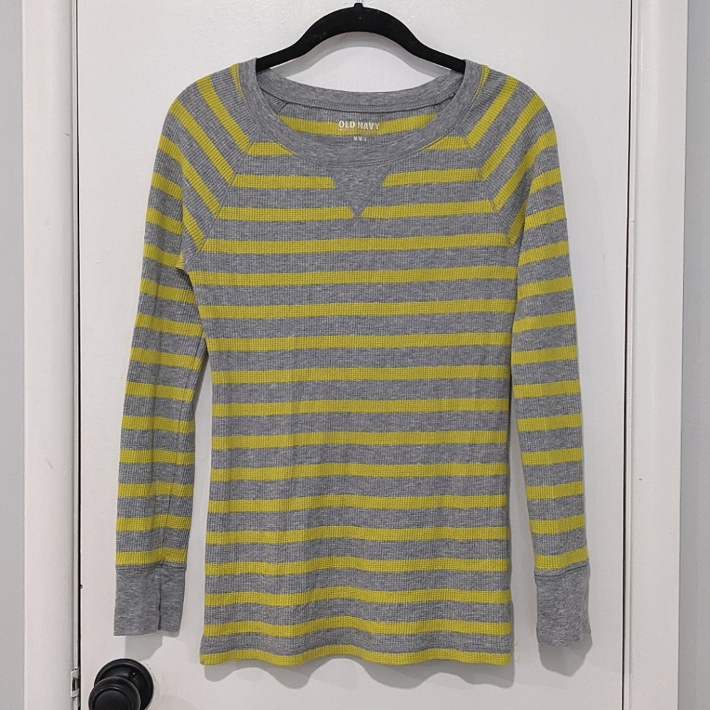Old Navy Striped Thermal Top